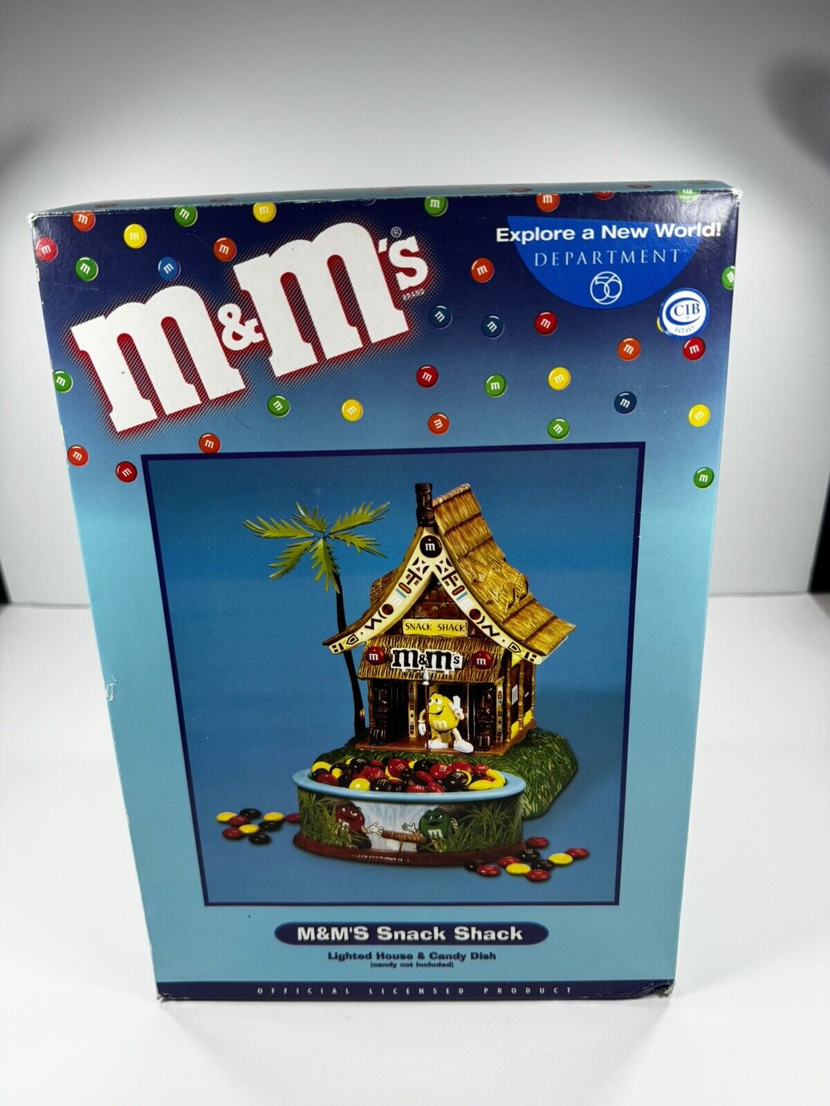 M&M’s Department 56 Tiki Hut Snack Shack Lighted TESTED WORKING New in Box