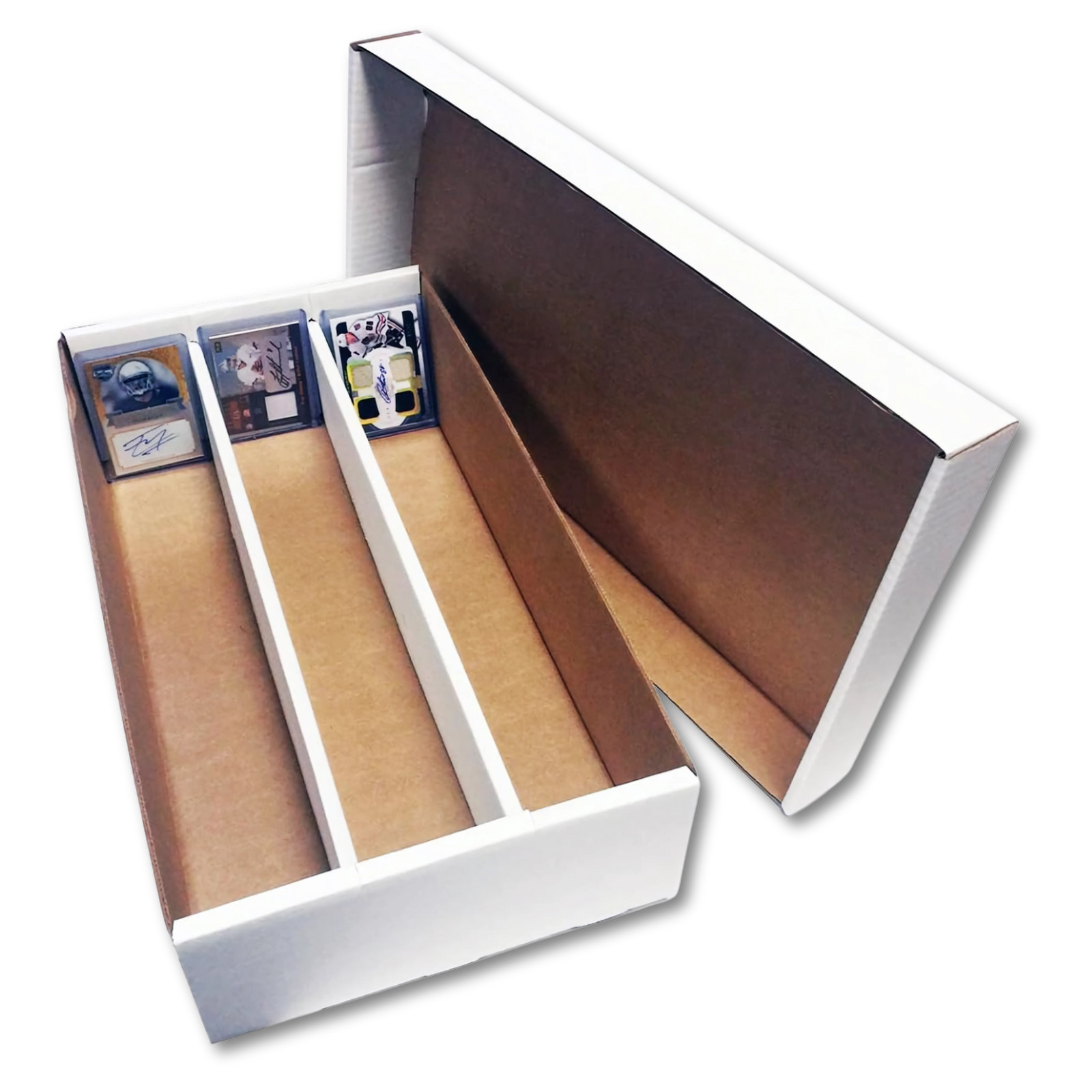 (4) Max Protection Super Shoe Box Card Storage - Durable 3 Row Toploader Card (4) Max Protection Super Shoe Box Card Storage - Durable 3 Row Toploader Card