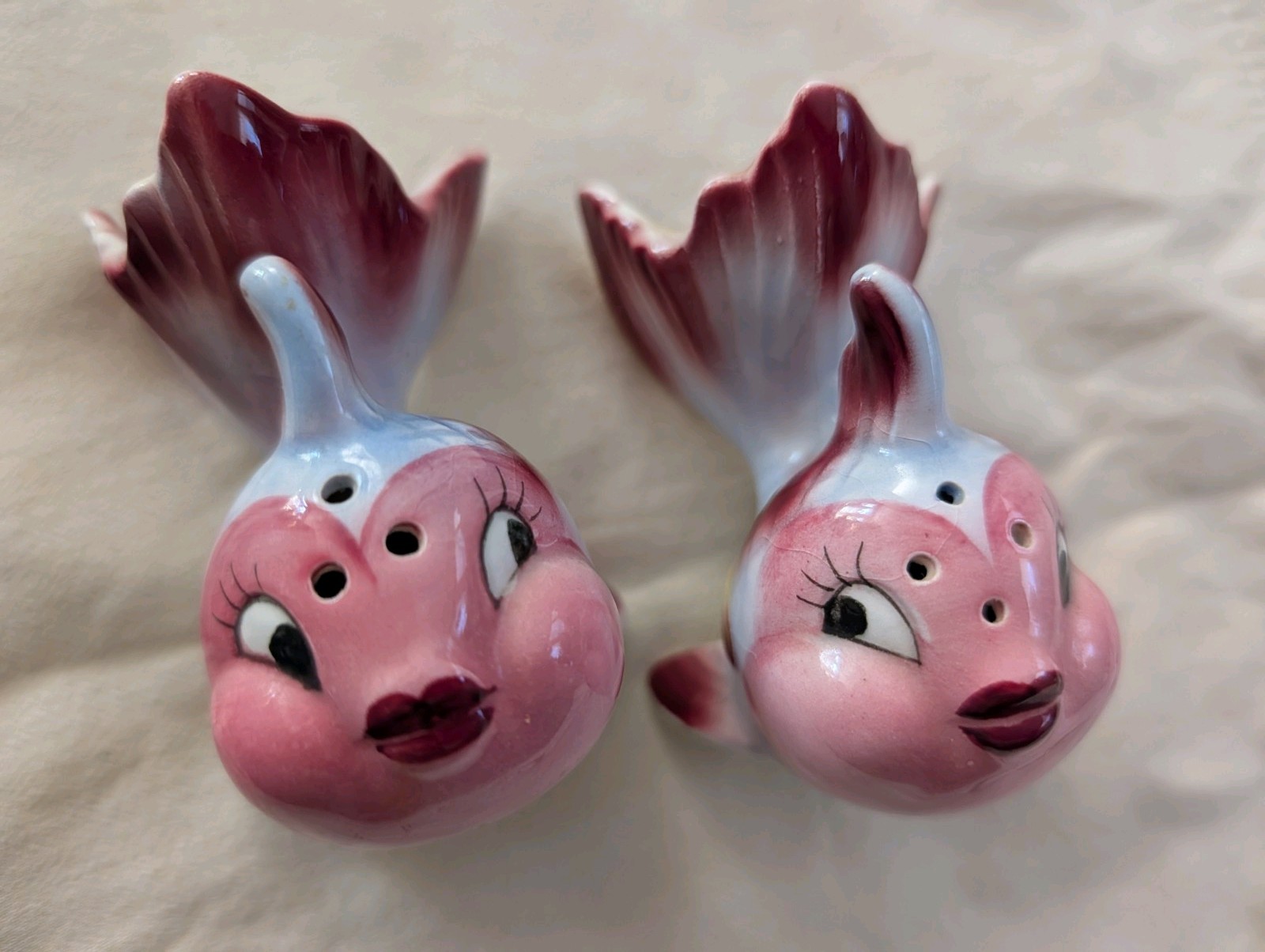Vintage Anthropomorphic Fish S&P Shakers