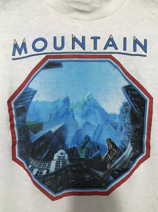 Vtg 1985 Mountain Band Tour Cotton White Full Size Men Women Shirt Vtg 1985 Mountain Band Tour Cotton White Full Size Men Women Shirt