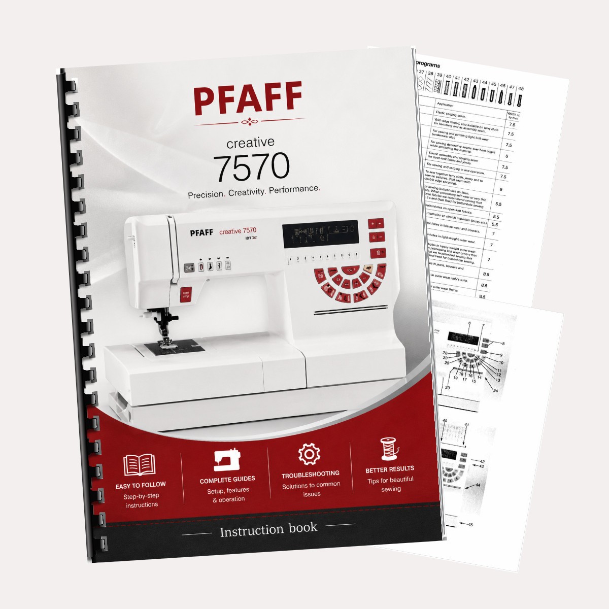 Pfaff Creative 7570 Sewing Machine Owner Instruction Manual 293 Pages Printed Pfaff Creative 7570 Sewing Machine Owner Instruction Manual 293 Pages Printed