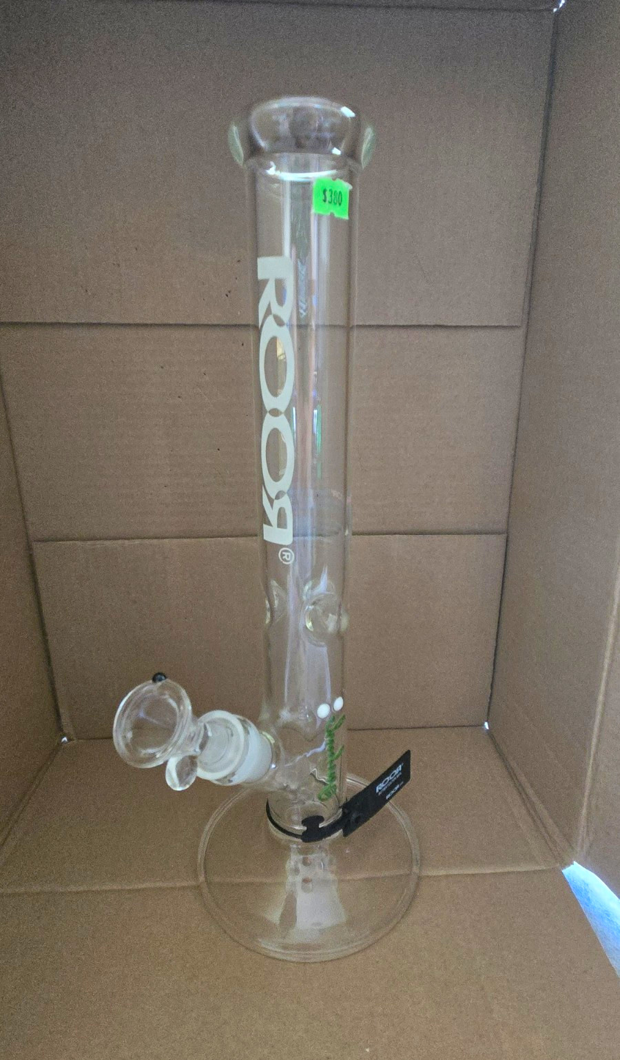 ROOR Tech Clear GlD LOGO 14" Water Pipe Bong. unused Original Box ROOR Tech Clear GlD LOGO 14" Water Pipe Bong. unused Original Box