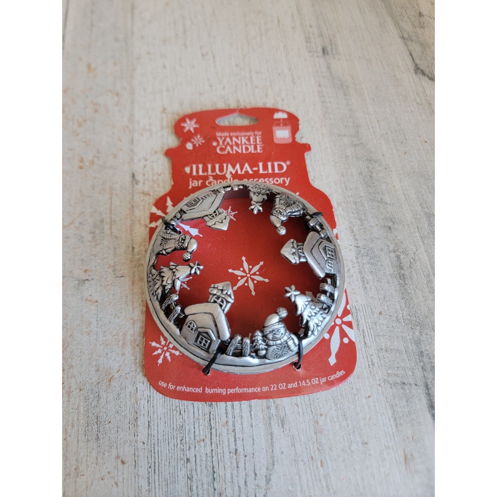 Yankee Candle NEW illuma jar lid metal house Village cover Xmas home Yankee Candle NEW illuma jar lid metal house Village cover Xmas home