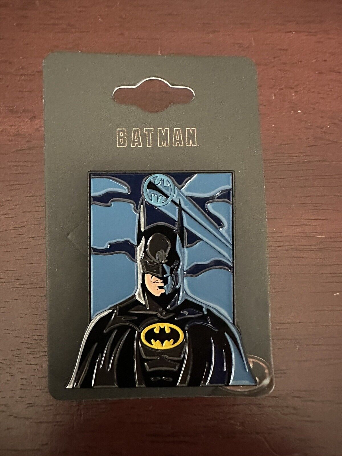 DC Comics Batman Michael Keaton Bat Signal Portrait Enamel Pin