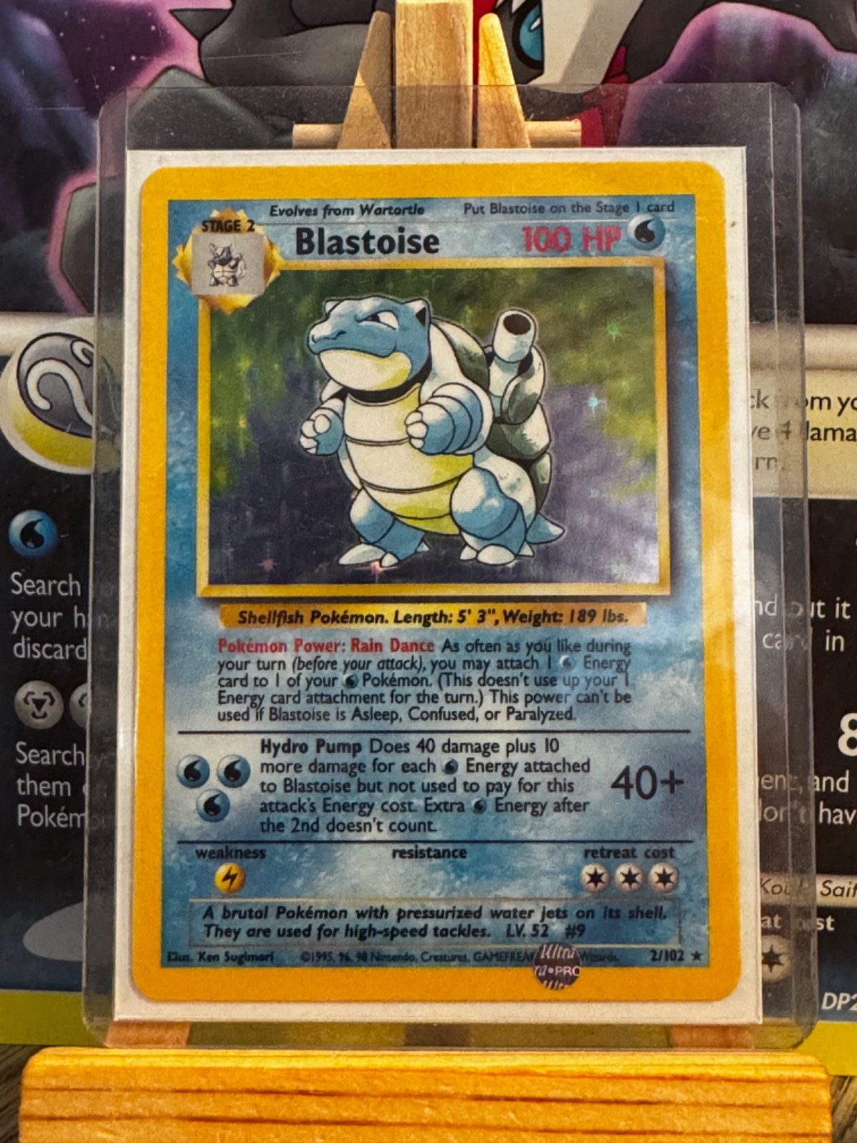 1999 VINTAGE POKEMON BASE SET - BLASTOISE 2/102 - UNLIMITED HOLO RARE LP*MINT** 1999 VINTAGE POKEMON BASE SET - BLASTOISE 2/102 - UNLIMITED HOLO RARE LP*MINT**