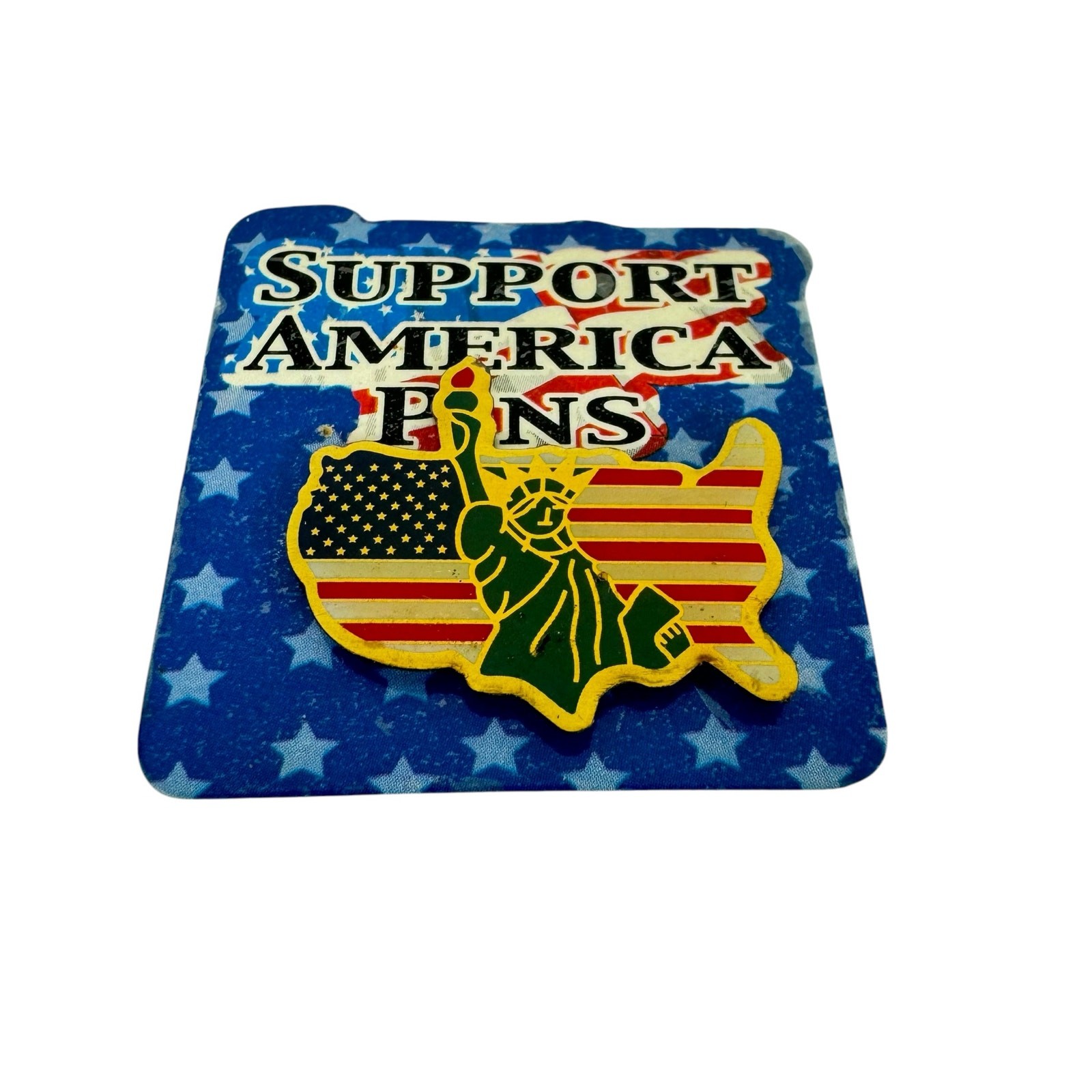 Vintage Support America Pins New Statue of Liberty United States Map Vintage Support America Pins New Statue of Liberty United States Map