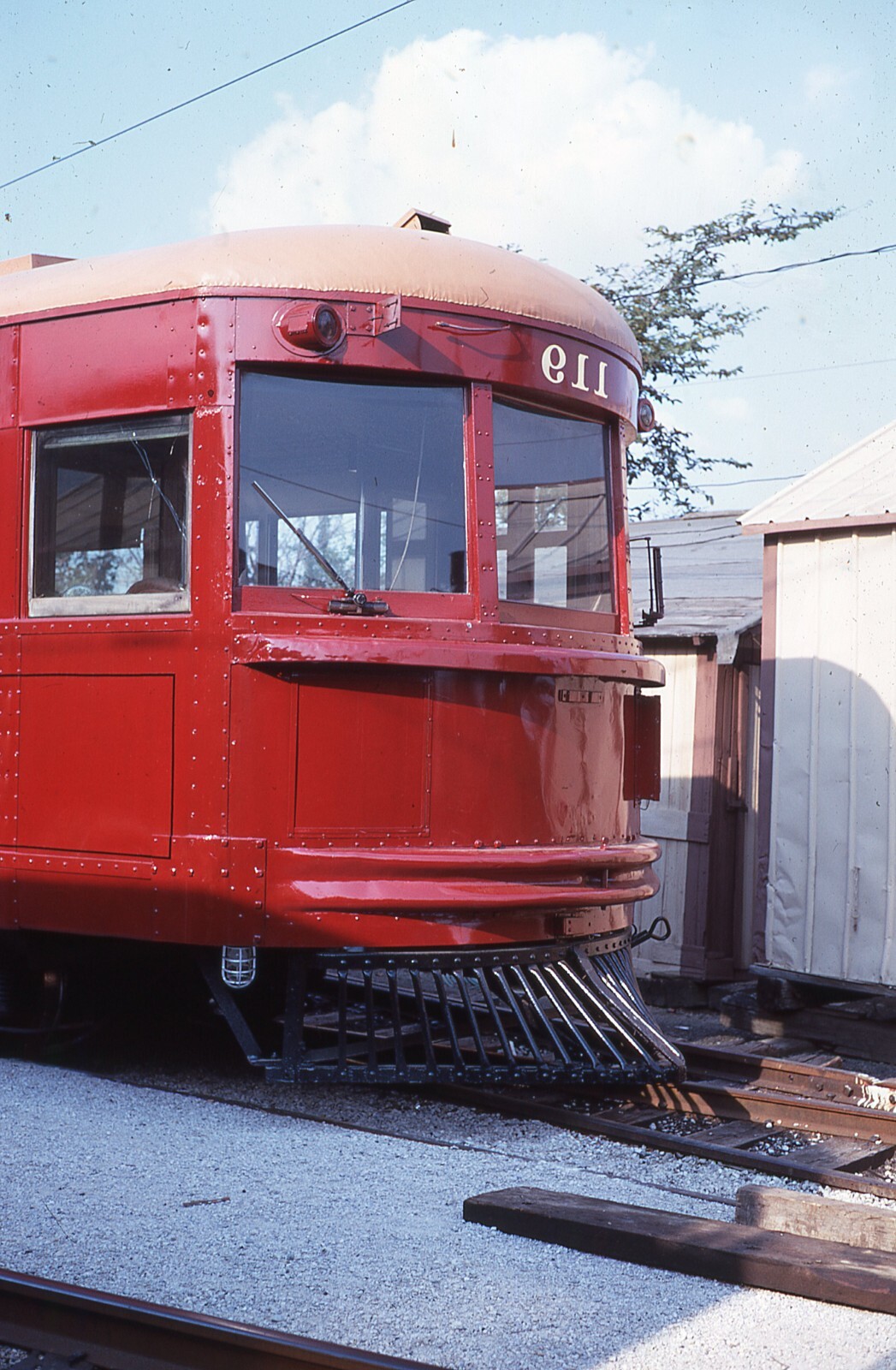 Original Slide Red Trolley Front #116 1969 #27 Original Slide Red Trolley Front #116 1969 #27