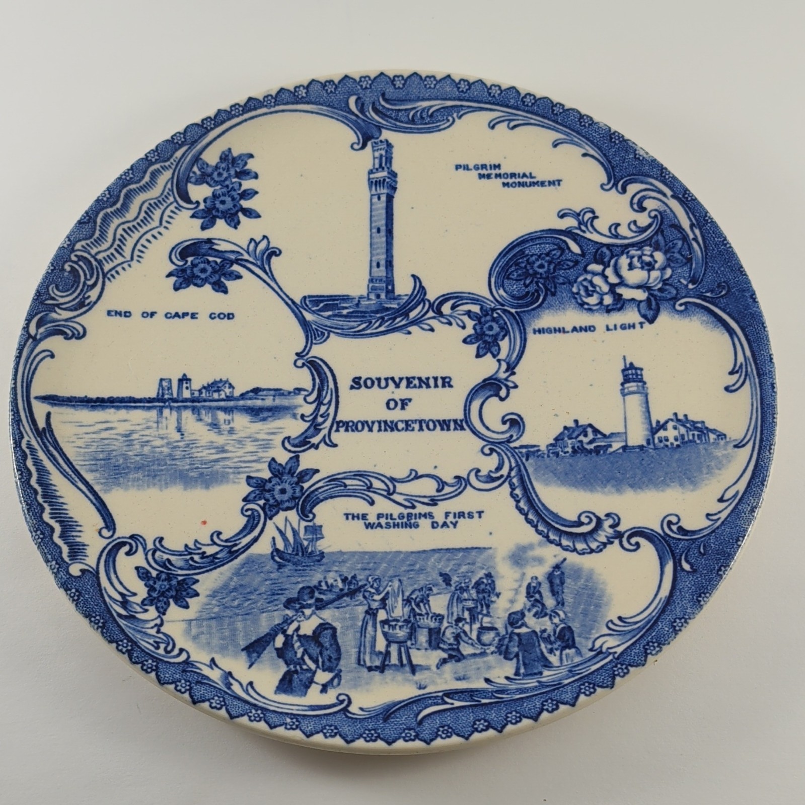 Vintage Adams Old English Staffordshire Ware Provincetown MA Souvenir Plate 8" Vintage Adams Old English Staffordshire Ware Provincetown MA Souvenir Plate 8"