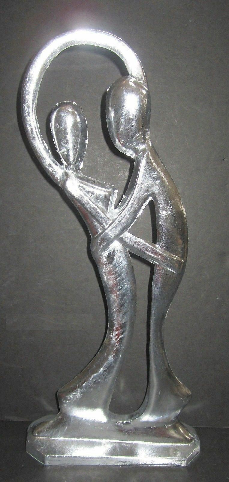 Frankart style art deco dancing couple figurine un-finished aluminum casting USA Frankart style art deco dancing couple figurine un-finished aluminum casting USA