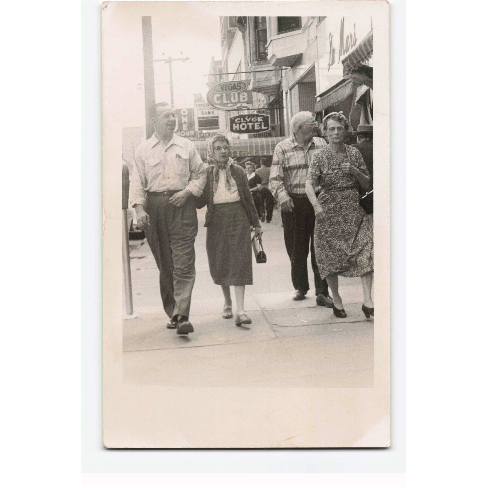 Vtg RPPC Street Scene Vegas Club Clyde Hotel 1950s Central Ave Albuquerque NM Vtg RPPC Street Scene Vegas Club Clyde Hotel 1950s Central Ave Albuquerque NM