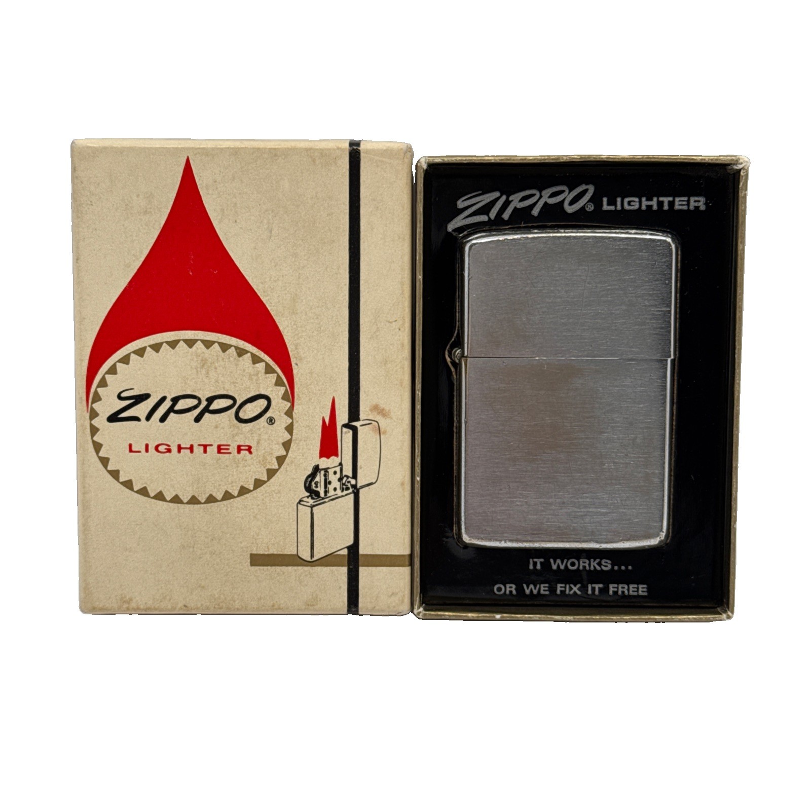 Vintage 1967 Zippo Lighter Patent 2517191 with Box - READ