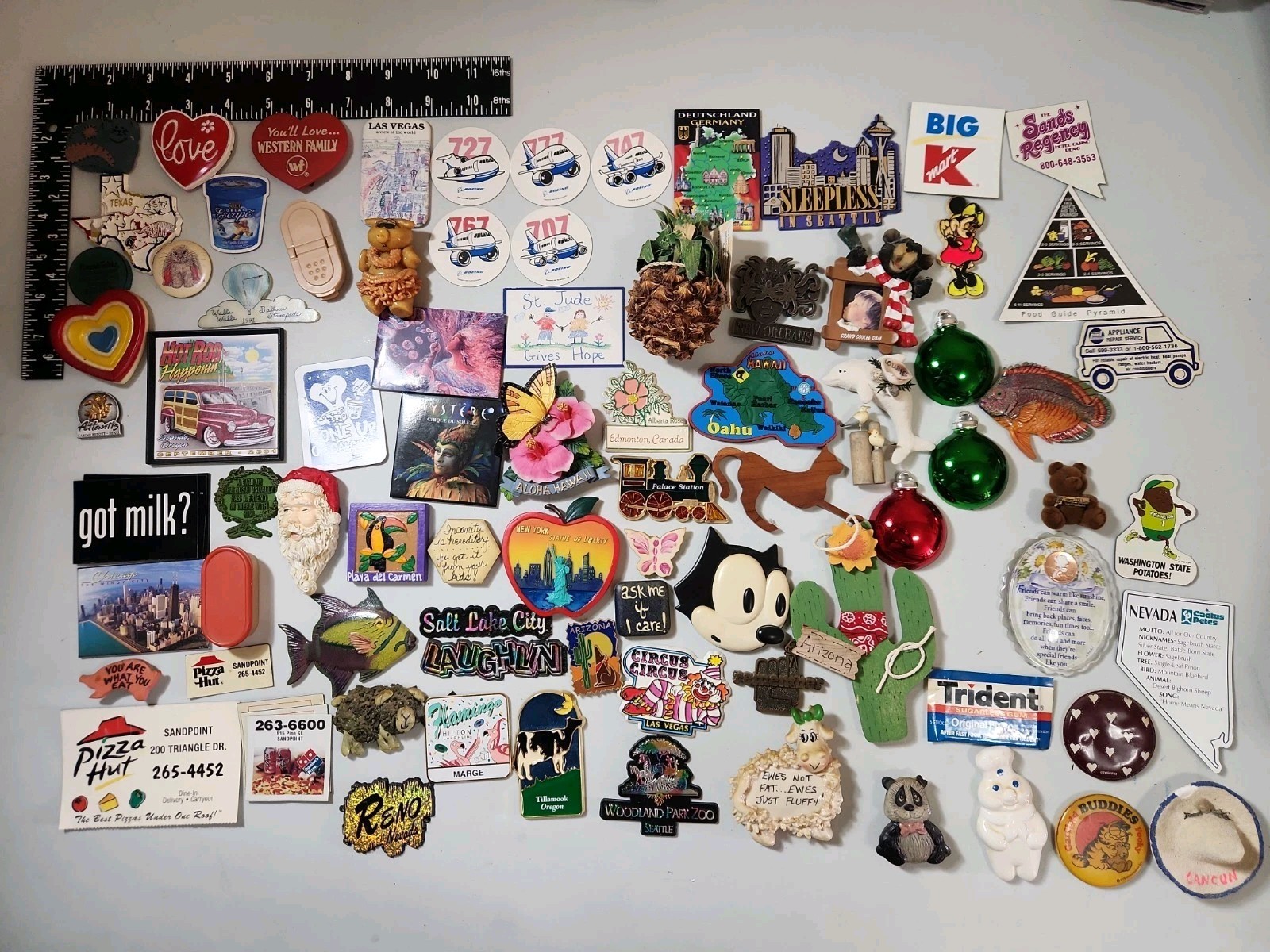 Lot Of 80 Vintage Magnets 1980s 1990s Estate Collection Lot Of 80 Vintage Magnets 1980s 1990s Estate Collection
