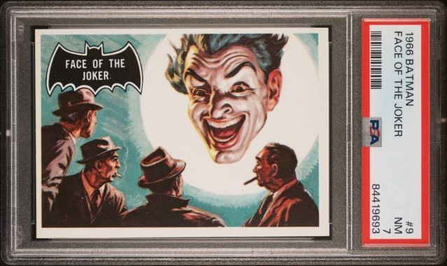 1966 TOPPS BATMAN FACE OF THE JOKER #9 PSA 7 1966 TOPPS BATMAN FACE OF THE JOKER #9 PSA 7