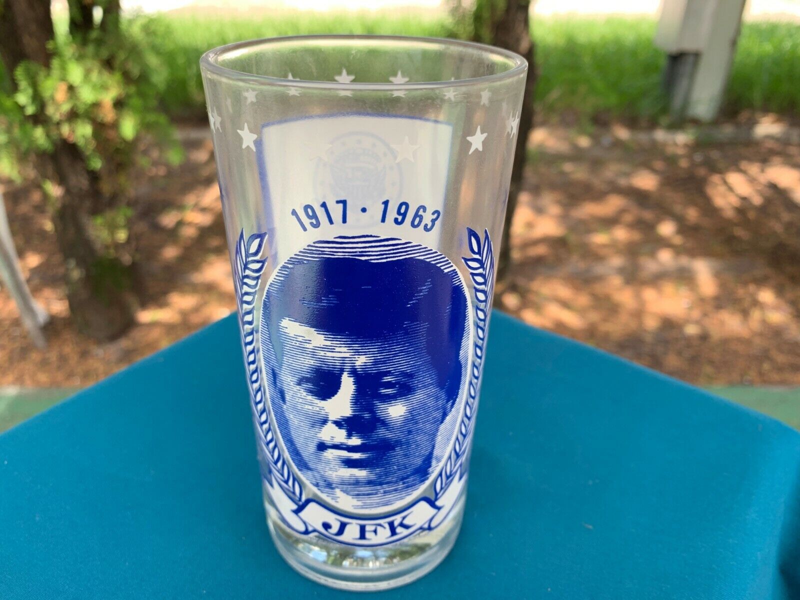 Vintage Collectible JFK President John F Kennedy Drinking Glass Tumbler