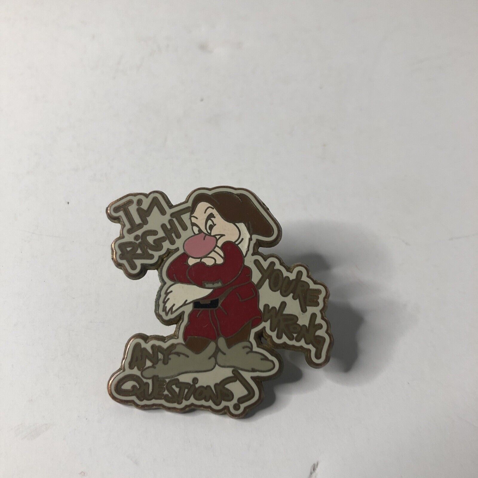 Disney Parks Grumpy Im Right You're Wrong Any Questions? Pin New