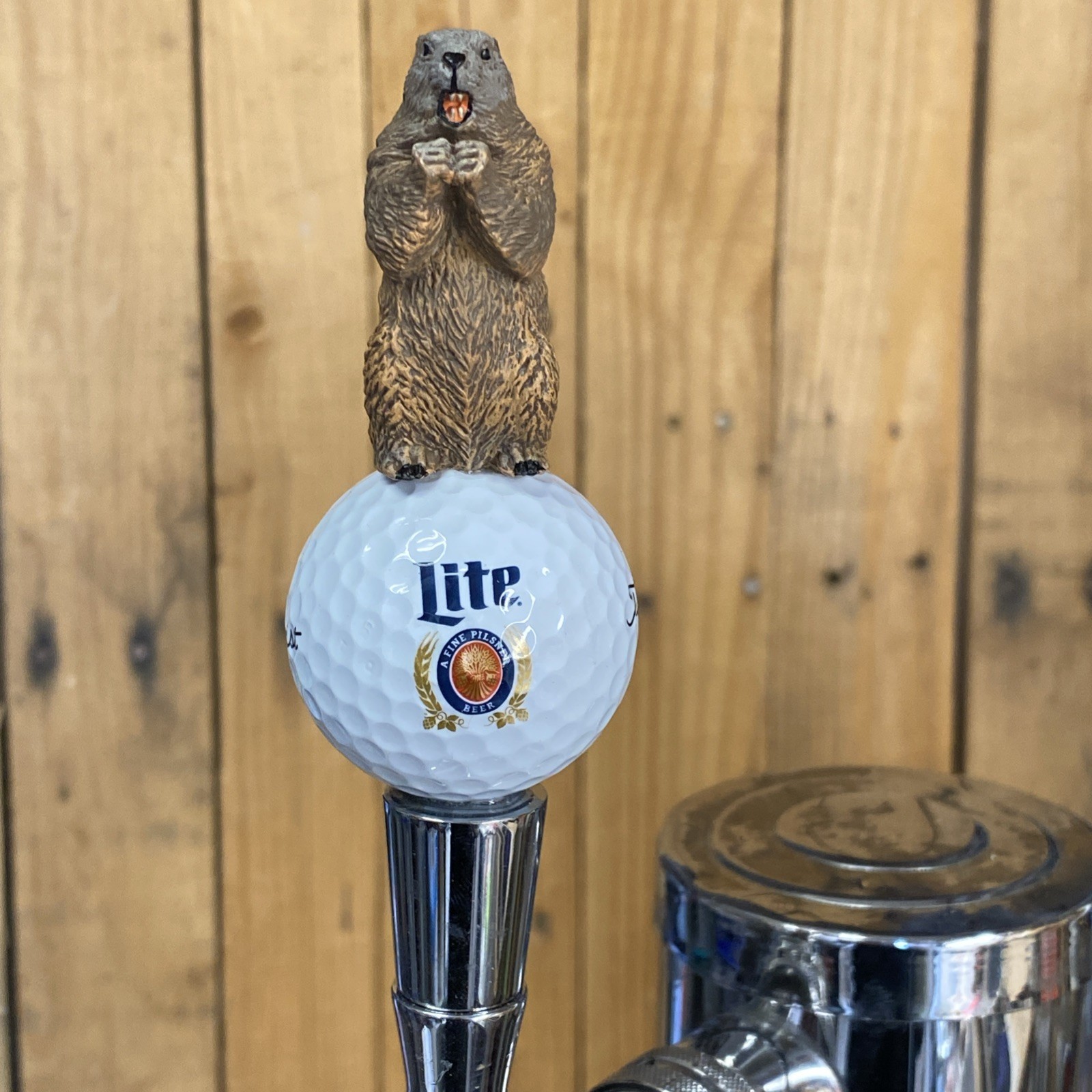 Caddyshack Golf Beer Tap Handle Miller Lite Gopher Keg Mini Short 4.5in Caddyshack Golf Beer Tap Handle Miller Lite Gopher Keg Mini Short 4.5in