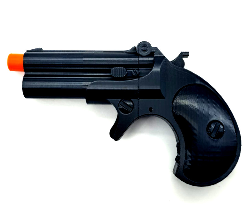Replica Remington95 Derringer 3D Printed Prop Gun For Fantasy & Cosplay PLA Replica Remington95 Derringer 3D Printed Prop Gun For Fantasy & Cosplay PLA