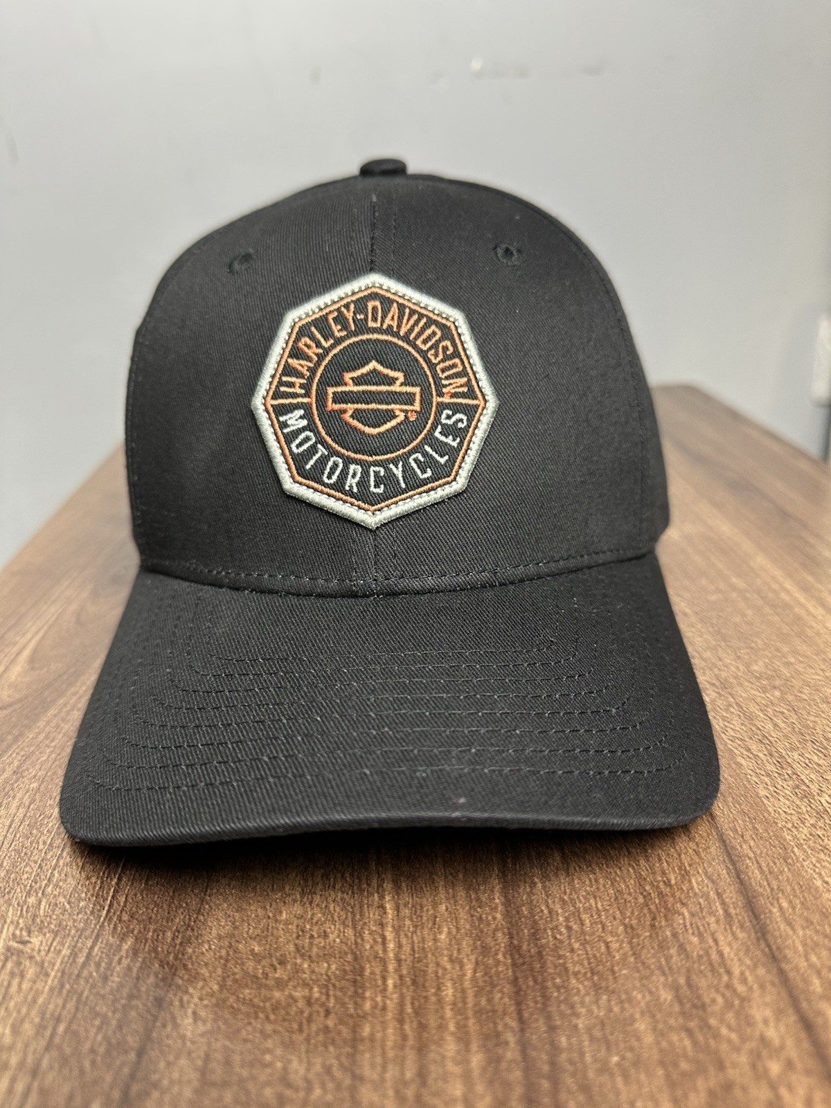 New and Unworn Harley-Davidson Black Snapback Cap With embroidered Patch