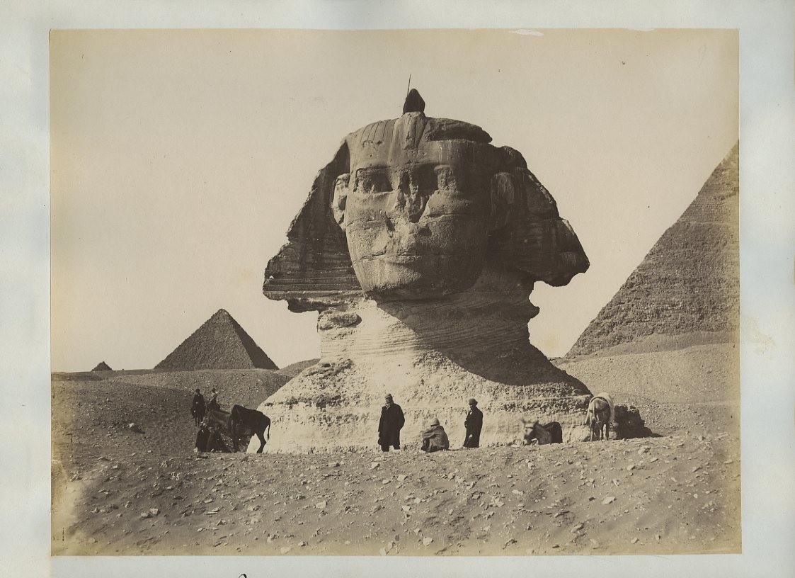 Great Sphinx Giza Pyramids Cairo Egypt Figures c1870s VTG Photo Great Sphinx Giza Pyramids Cairo Egypt Figures c1870s VTG Photo