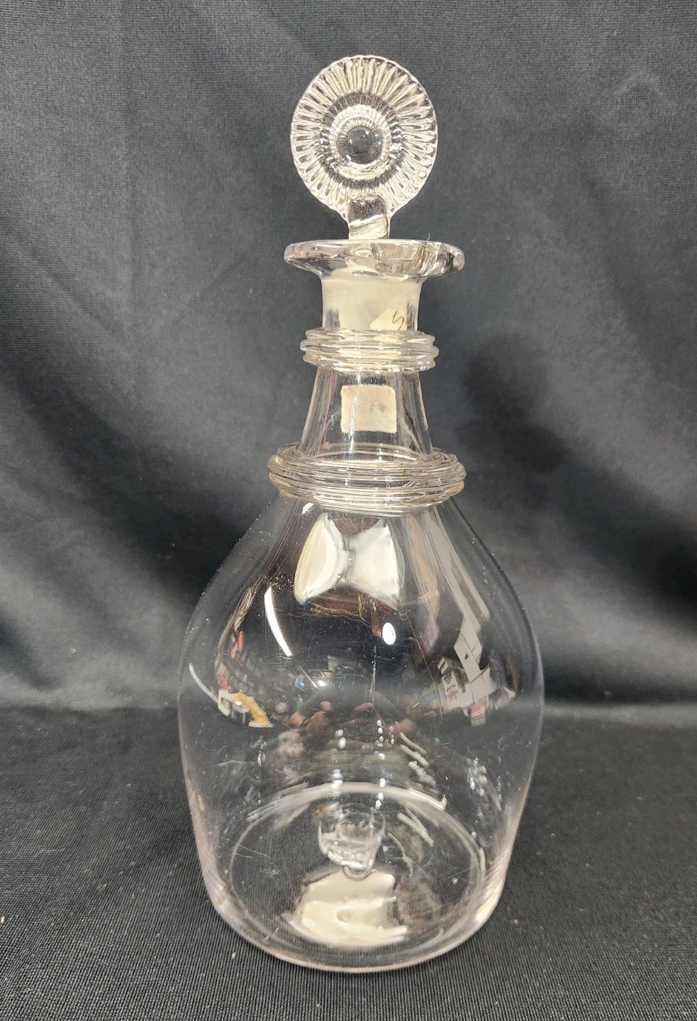 Authentic Early American hand blown glass decanter w stopper c 1750 New England Authentic Early American hand blown glass decanter w stopper c 1750 New England