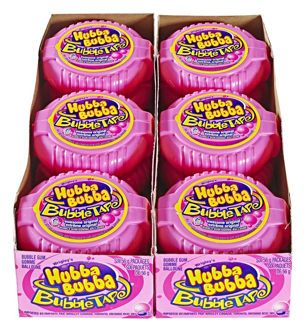 Hubba Bubba Bubble Tape, Awesome Original, 6 Feet of Gum, (Pack of12) Hubba Bubba Bubble Tape, Awesome Original, 6 Feet of Gum, (Pack of12)