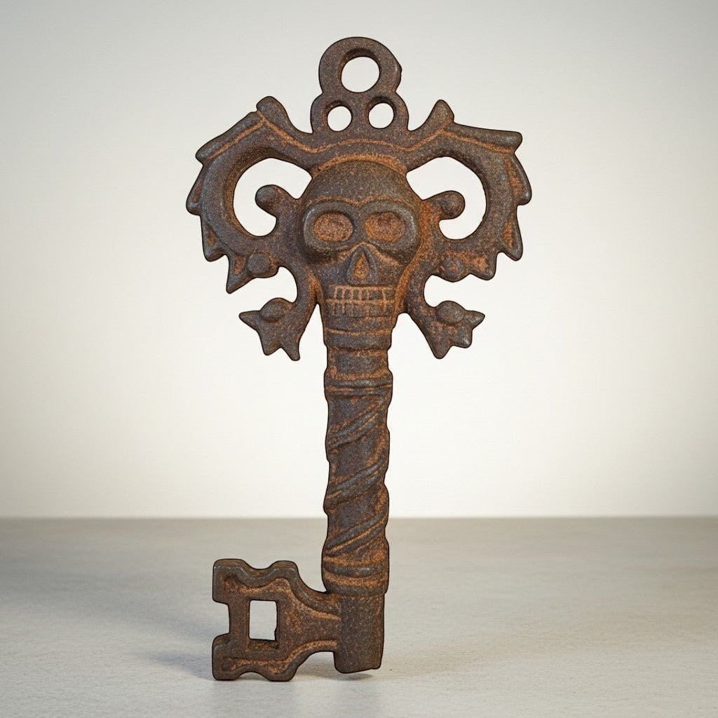 Pirate Skull Embossed Cast Iron Key Pirate Skull Embossed Cast Iron Key