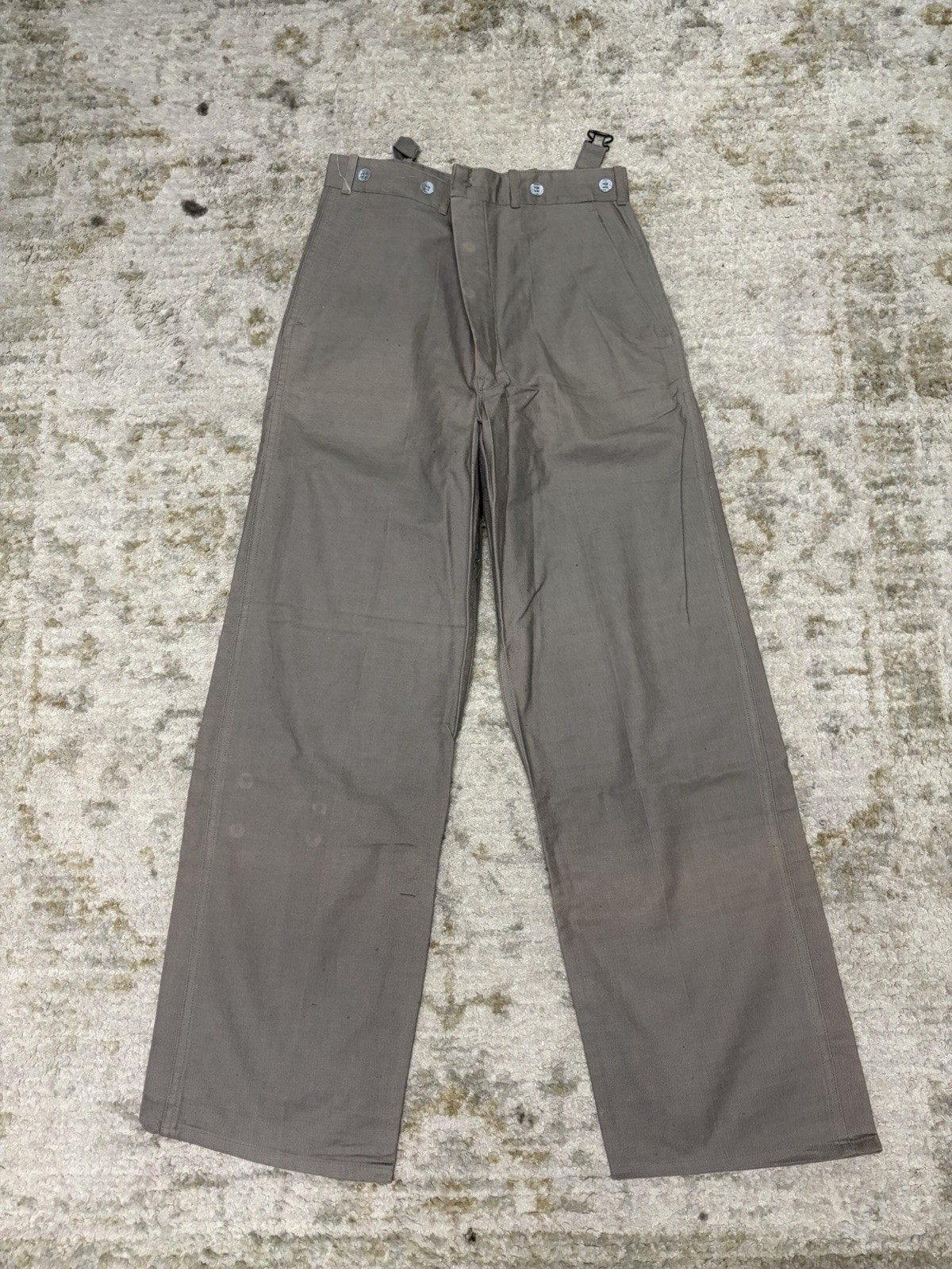 Vintage WWII NOS / DS Swedish Manufacturing Three Crown Trousers With Back Cinch Vintage WWII NOS / DS Swedish Manufacturing Three Crown Trousers With Back Cinch
