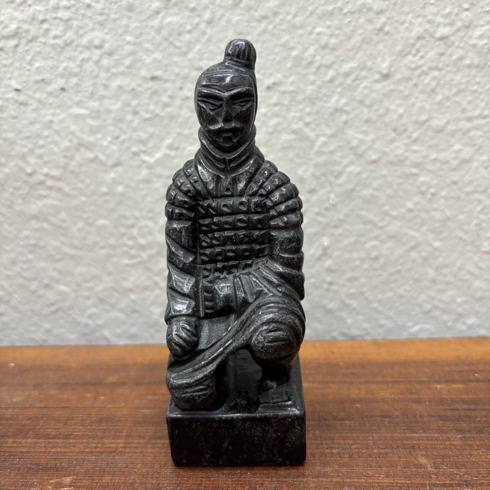 Vintage Chinese Kneeling Warrior Seal Stone Letter Stamper Figurine Vintage Chinese Kneeling Warrior Seal Stone Letter Stamper Figurine