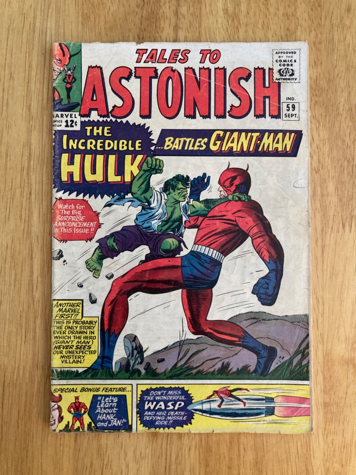 TALES TO ASTONISH #59 *1964/Key 1st Hulk in Title* (VG-, Needs A Press) TALES TO ASTONISH #59 *1964/Key 1st Hulk in Title* (VG-, Needs A Press)