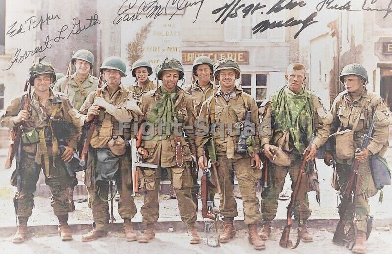 WW2 Picture Photo France 1944 US paratroopers Easy Company 506th 101st 4137