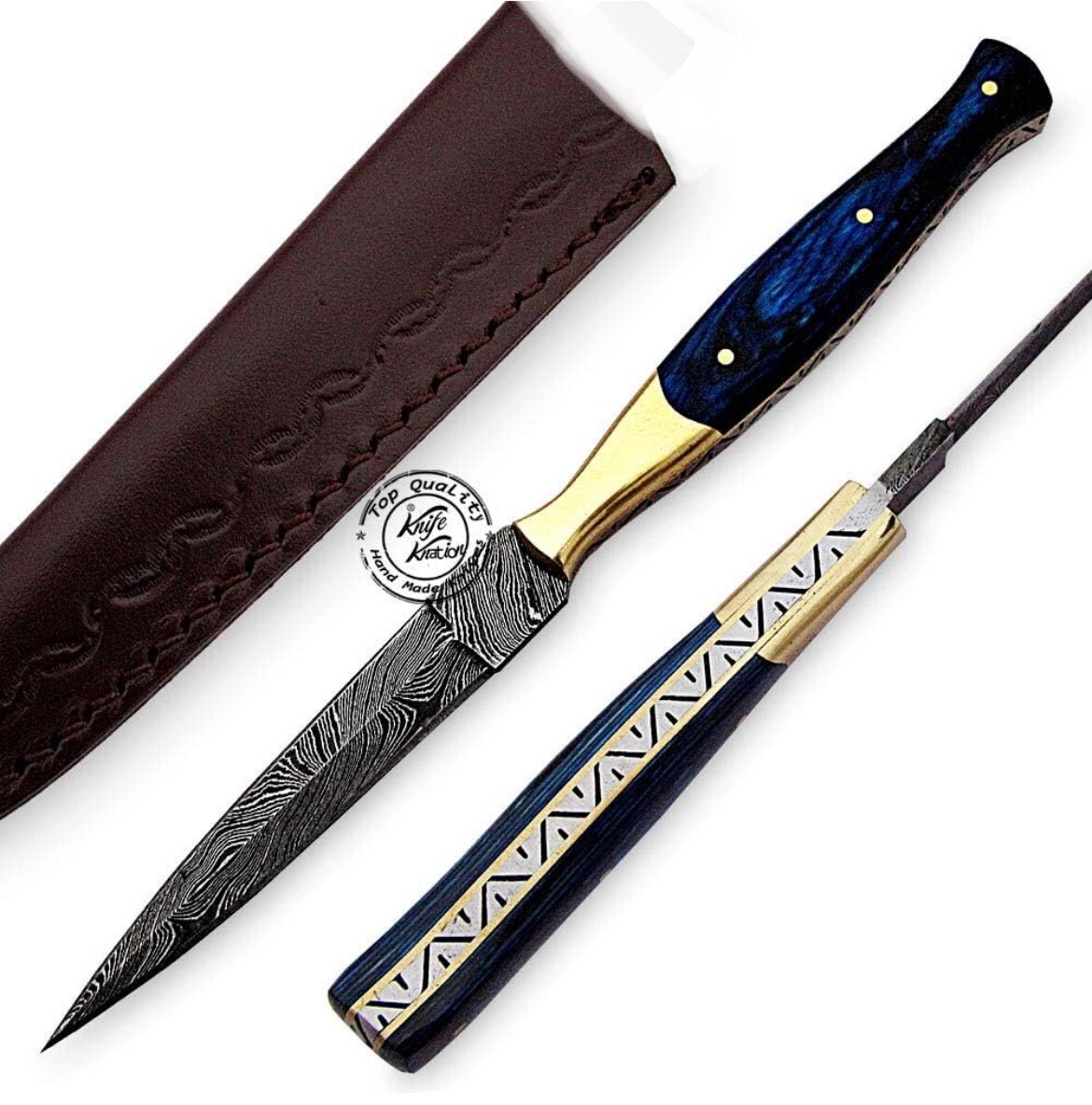 Vintage Damascus Slim Dagger Hunting Knife Double Edge, Prime Quality Tooth Pick Vintage Damascus Slim Dagger Hunting Knife Double Edge, Prime Quality Tooth Pick