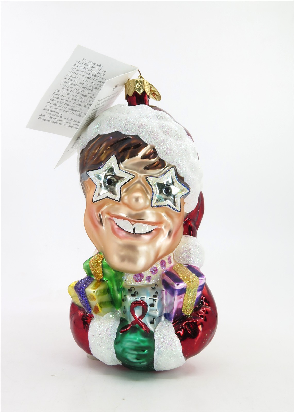Christopher Radko "SIR ELTON CLAUS" Elton John AIDS Foundation With Tag NIB Christopher Radko "SIR ELTON CLAUS" Elton John AIDS Foundation With Tag NIB