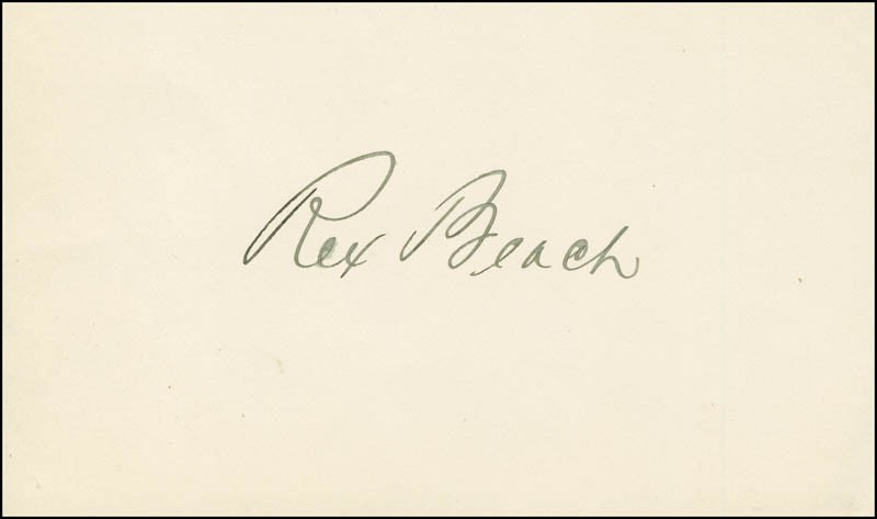 REX BEACH - SIGNATURE(S) REX BEACH - SIGNATURE(S)