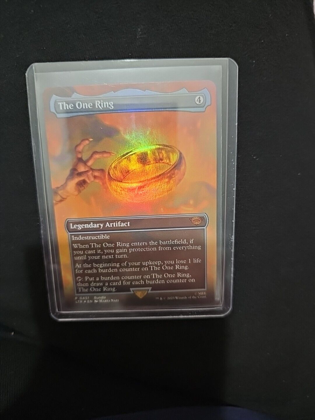 MTG - (Borderless Foil) THE ONE RING - Lord of the Rings (LOTR) P 0451 