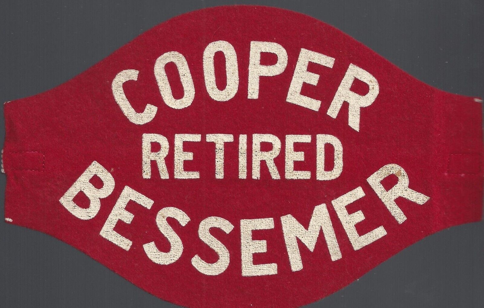 Vintage Cooper Bessemer Grove City PA Retired Armband
