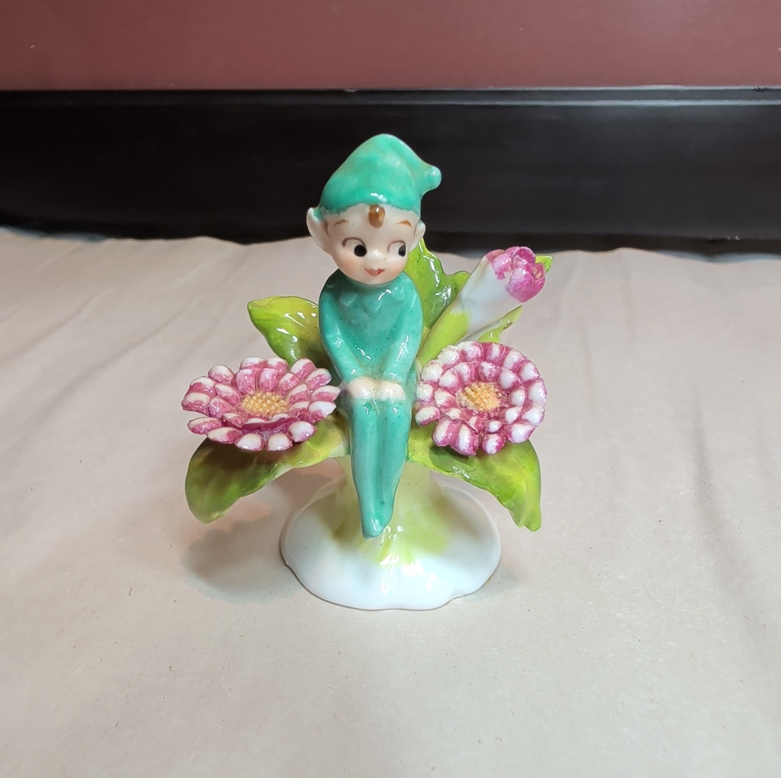 VTG Napcoware Napco Pixie Flower of the Month Elf Figurine 2.5" Bone China #CY VTG Napcoware Napco Pixie Flower of the Month Elf Figurine 2.5" Bone China #CY