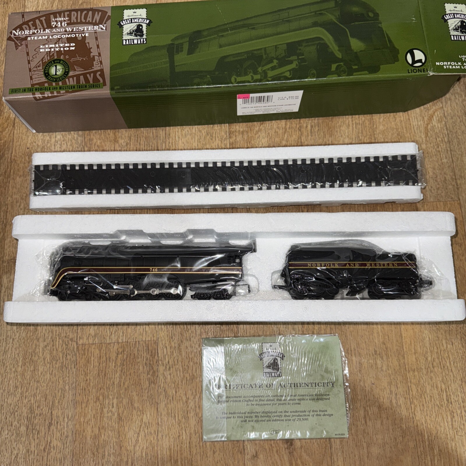 Hallmark Great American Railways Lionel 746 Norfolk & Western Steam Locomotive Hallmark Great American Railways Lionel 746 Norfolk & Western Steam Locomotive