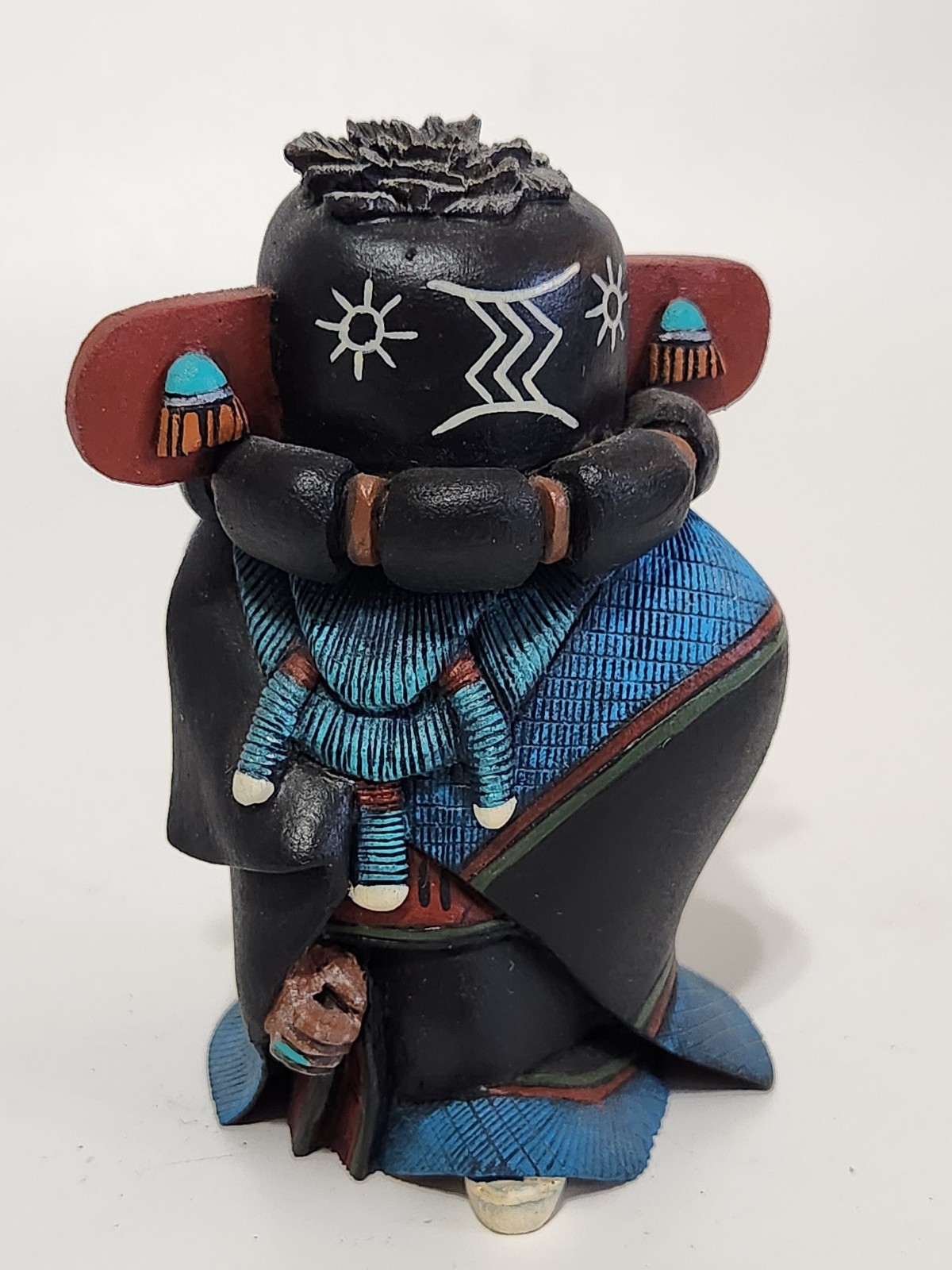 RARE 2006 Gerry Quotskuyva HO-HO MANA Hopi Kachina  4" Tall, Native American 