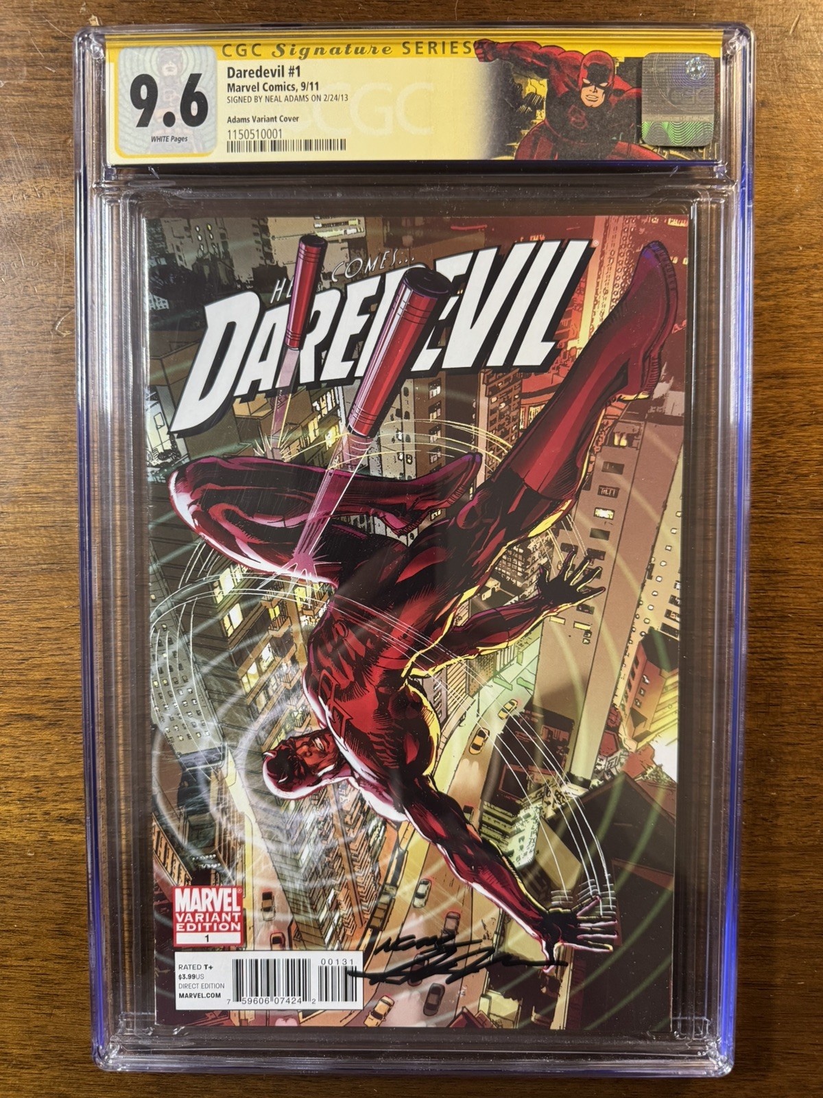 Daredevil 1 Neal Adams Signed 1:75 2011 CGC 9.6 Extremely Rare HTF Daredevil 1 Neal Adams Signed 1:75 2011 CGC 9.6 Extremely Rare HTF