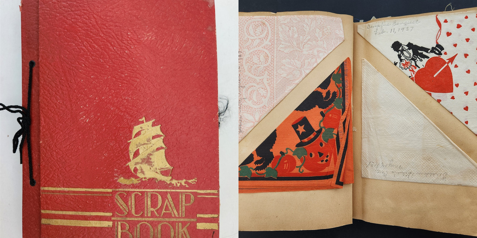 1930s vintage SCRAPBOOK oklahoma city MARYLOUISE BREWER school halloween letters 1930s vintage SCRAPBOOK oklahoma city MARYLOUISE BREWER school halloween letters