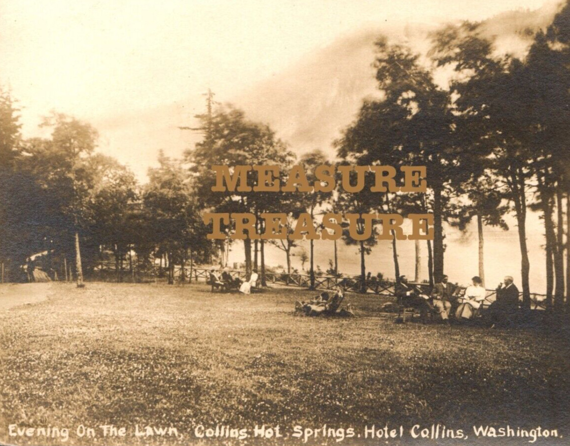 C1910 RPPC COLLINS HOT SPRINGS WASHINGTON HOTEL COLLINS POINT PHOTO Postcard P85