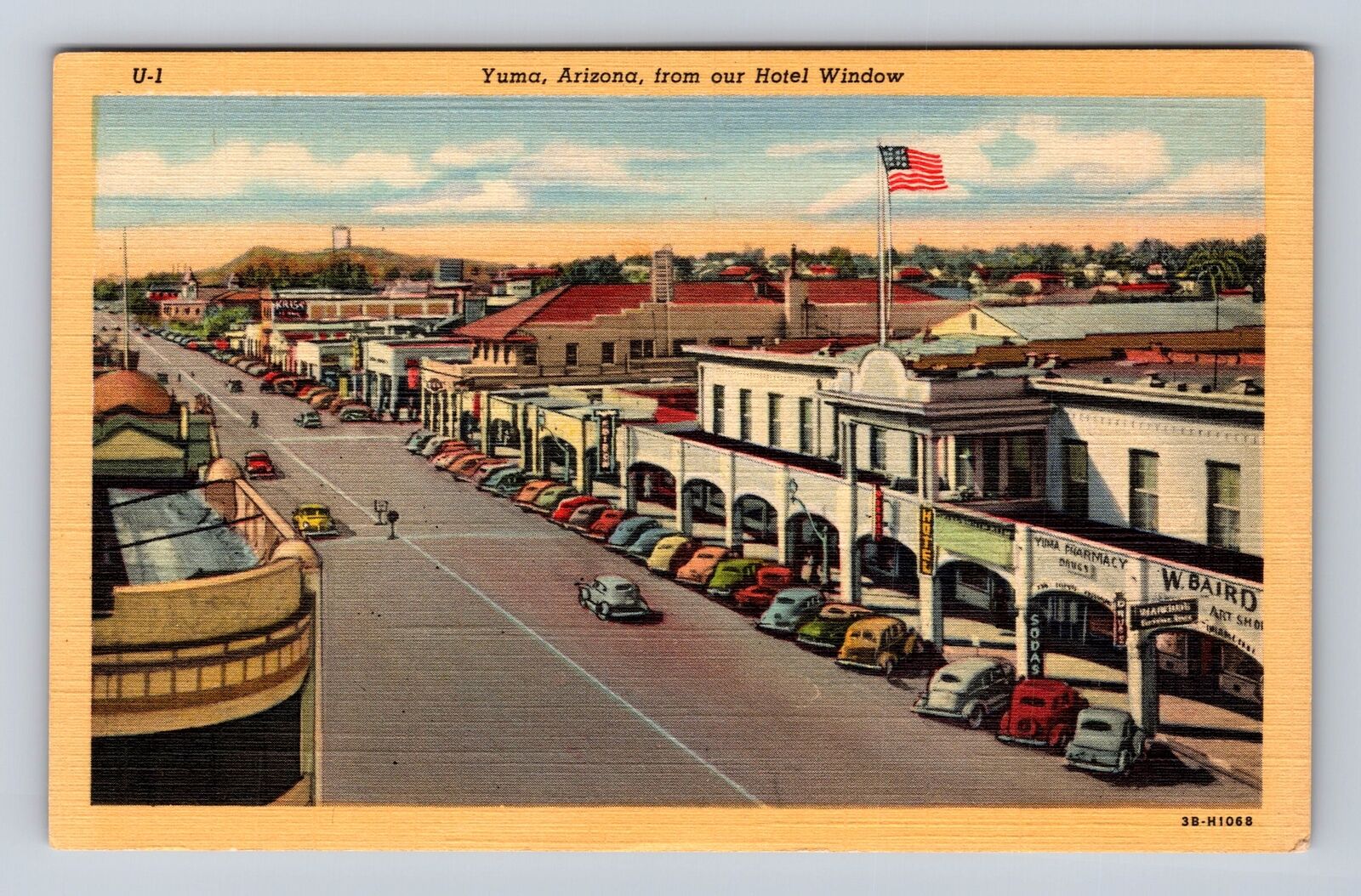 Yuma AZ-Arizona, Street Scene, Advertisement, Antique, Vintage Souvenir Postcard