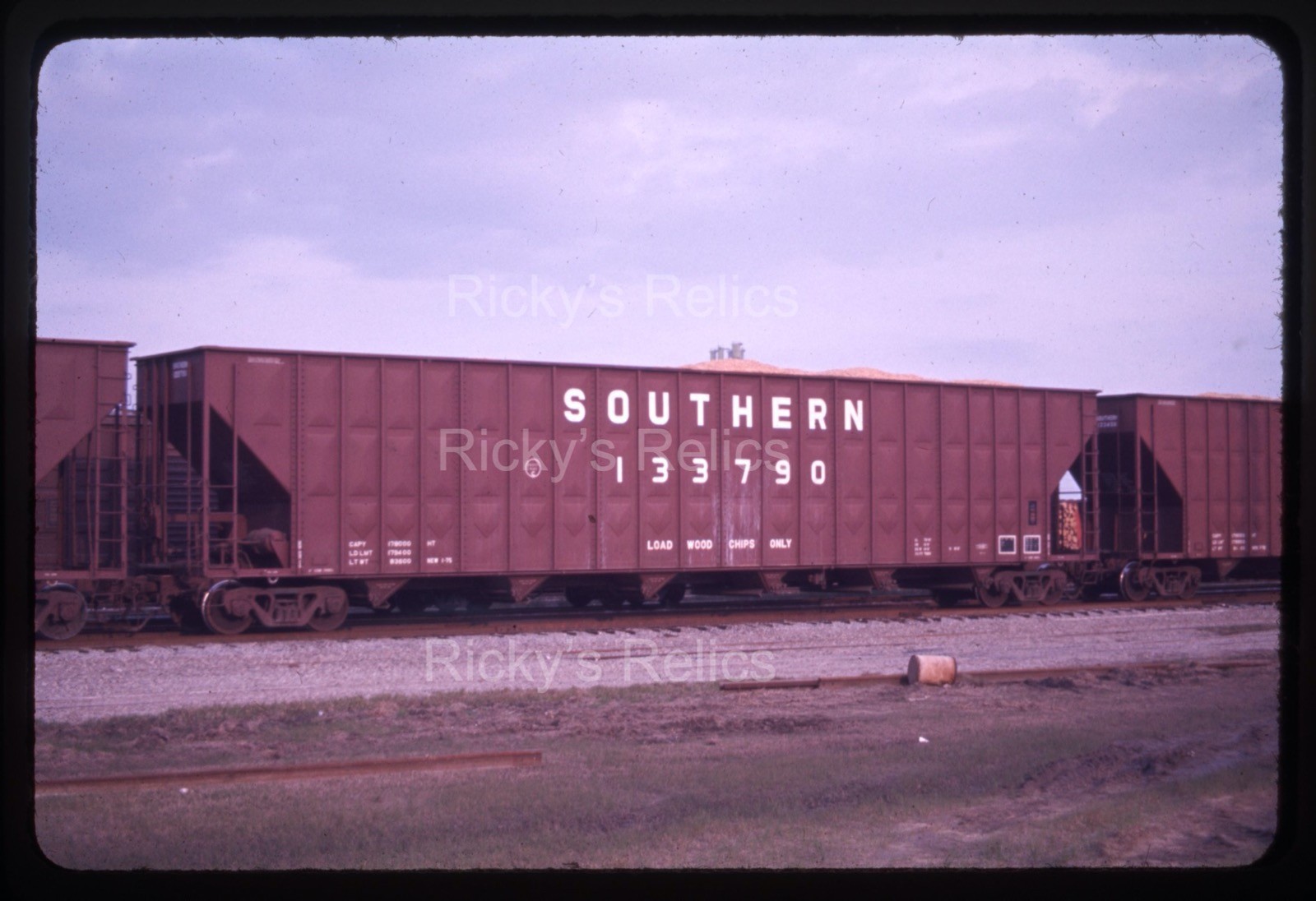 Original Slide SOU #133790 Wood Chip Hopper Southern Rwy 1977 Mobile AL
