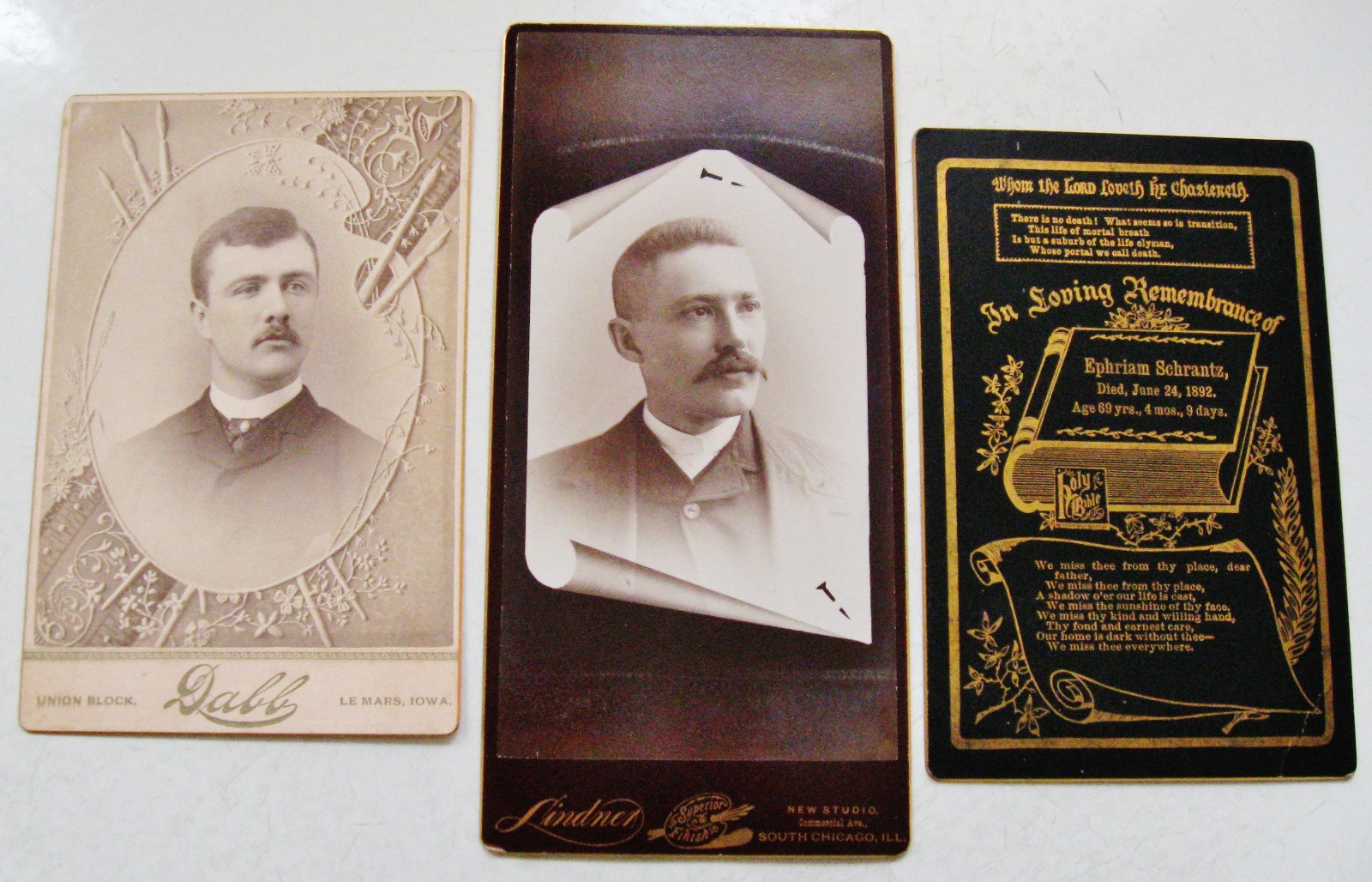 3 ANTIQUE FUNERAL DEATH MEMORIAL REMEMBRANCE CARDS 2 WITH PORTRAITS 3 ANTIQUE FUNERAL DEATH MEMORIAL REMEMBRANCE CARDS 2 WITH PORTRAITS