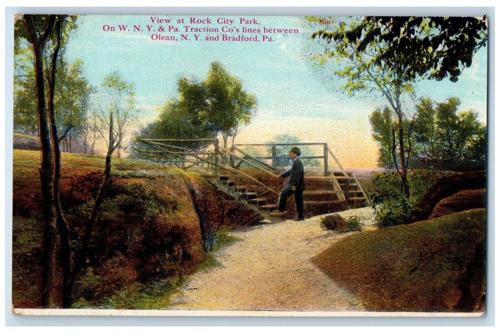 1911 Rock City Park, On W.N.Y & PA Traction Co's Lines Bradford PA Postcard