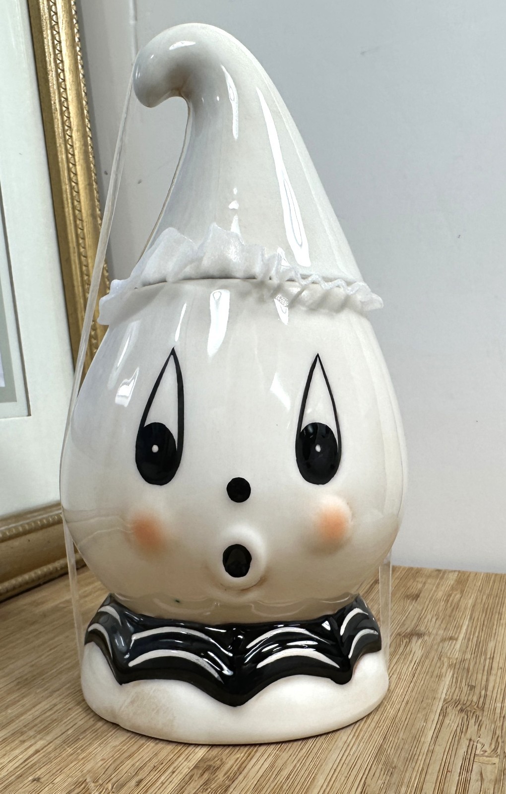 Johanna Parker Halloween GHOST Transpac vintage inspired Candy Jar 7" New Johanna Parker Halloween GHOST Transpac vintage inspired Candy Jar 7" New