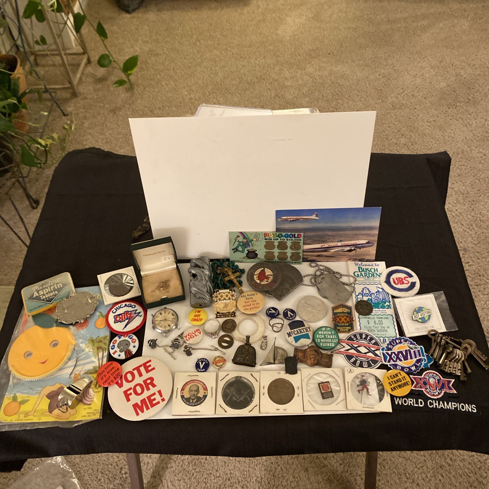junk drawer lot vintage collectibles STERLING SILVER, 10k, VINTAGE