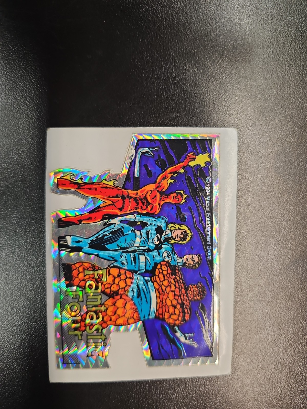 Rare VTG Prism Die Cut 1994 Marvel Ent "Fantastic Four" Vending Machine Sticker Rare VTG Prism Die Cut 1994 Marvel Ent "Fantastic Four" Vending Machine Sticker