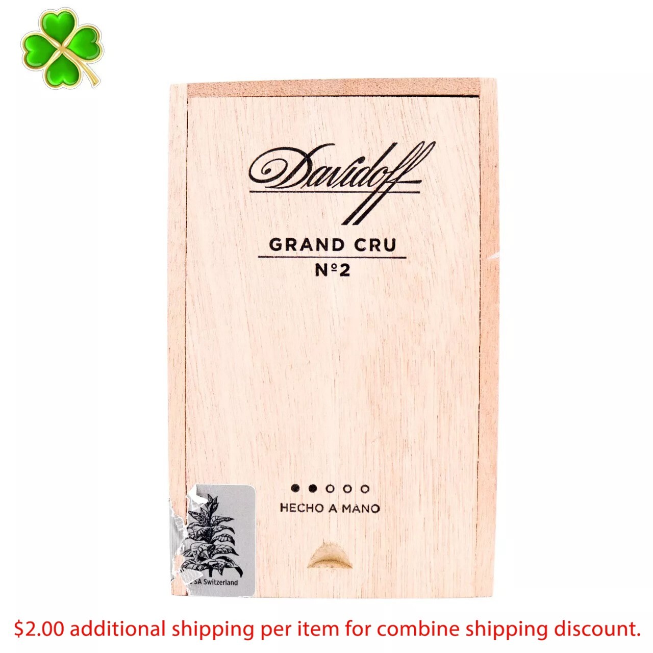 Davidoff Grand Cru No. 2 Empty Wood Cigar Box 6" x 3.75" x 3.75" Davidoff Grand Cru No. 2 Empty Wood Cigar Box 6" x 3.75" x 3.75"