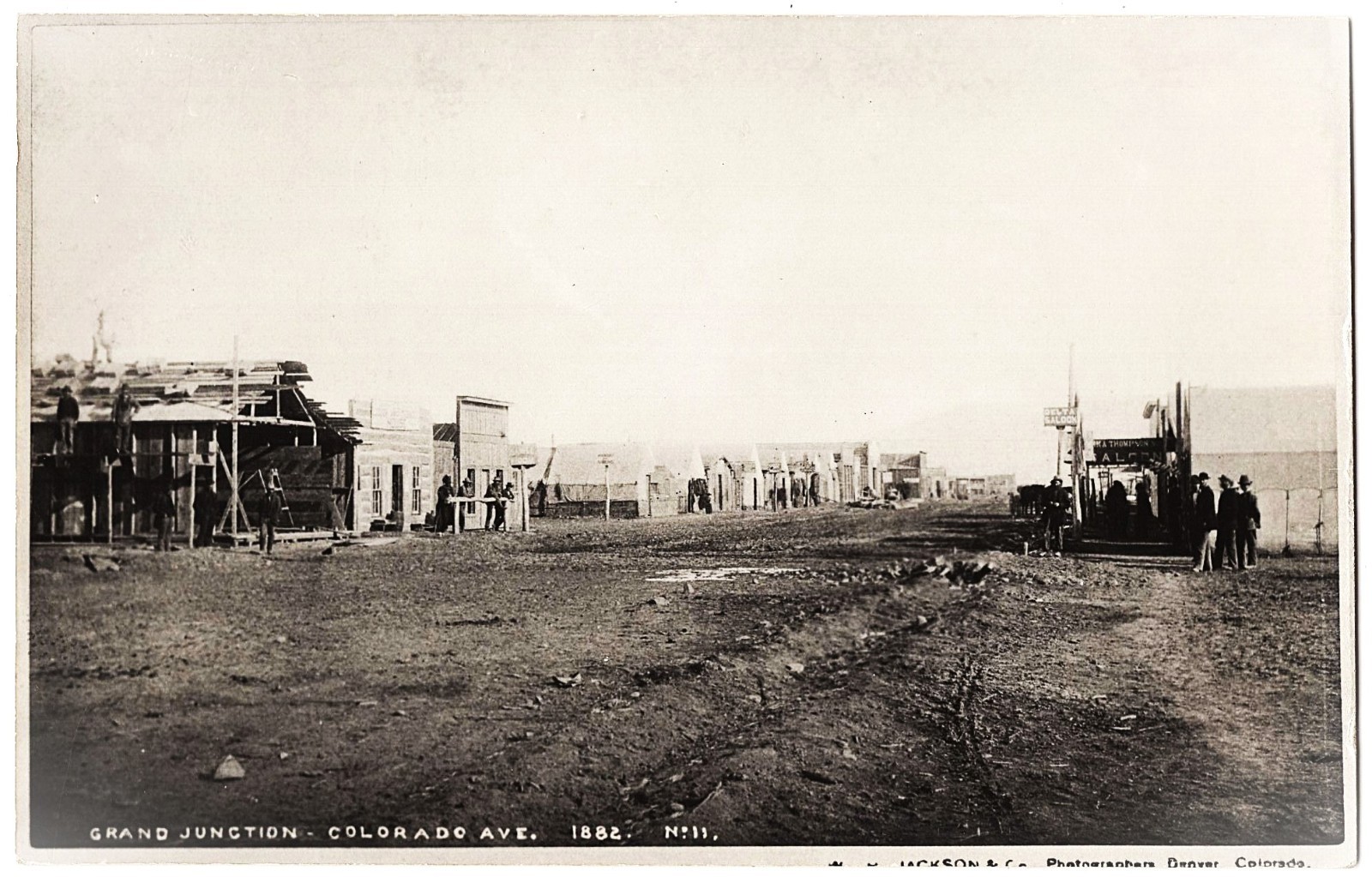 real photo Grand Junction CO - Colorado Avenue in 1882 1950s postcard RPPC real photo Grand Junction CO - Colorado Avenue in 1882 1950s postcard RPPC